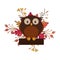 Wild animals and elements thanksgiving day and autumn season