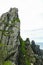 Wild Atlantic Way: Mesmerizing gigantic rocky pinnacle towers over Atlantic Ocean and `Christ`s Valley,`on Skellig Michael.