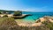 Wild beach at Baia dei Turchi, Otranto town, Puglia region, Italy