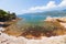 Wild beach of  Corsica island at sunny day