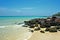 Wild Beach Sand Rocks Coral Sea Tropical Landscape