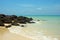 Wild Beach Sand Rocks Coral Sea Tropical Landscape