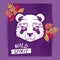 Wild bear panda spirit creative design