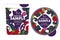 Wild berries Yogurt Packaging Design Template.