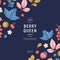 Wild berry design template. Forest berries fabric background. Vector illustration