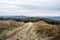 Wild Biesczady and Bukovske vrchy mountains panorama from Jaslo hill in Biesczady mountains in Poland