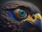 wild bird head closeup.wildlife.ecology.generative AI