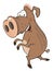 Wild boar cartoon