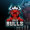 Wild Bulls Football Animal Team Badge
