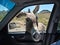 Wild burro getting very friendly