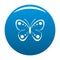 Wild butterfly icon blue vector