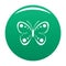 Wild butterfly icon vector green