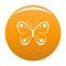 Wild butterfly icon vector orange