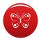 Wild butterfly icon vector red