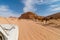 Wild camels herd seen at jeep tour, Wadi Rum, Middle East, Jordan