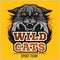 Wild cats sport team - logotype, emblem