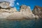 Wild coast on the Ponza island, tyrrhenian sea, Italy