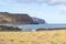 The wild coasts of Easter Island with the cliffs of the Poike volcano. Easter Island, Chile