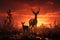 The wild comes alive as dusk befriends the silhouettes of untamed fauna