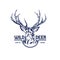 Wild Deer handrawn vector illustration logo design
