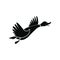 Wild duck black simple icon