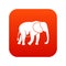 Wild elephant icon digital red