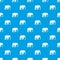 Wild elephant pattern seamless blue