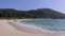 Wild empty beach in Seychelles