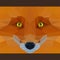 Wild fox stares forward. Nature and animals life theme. Abstract geometric polygonal triangle illustration