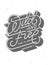 Wild and Free - dark gray typographic design on a white grunge background. EPS 10 file. Used transparency. Vector