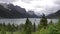 wild goose island and lake st mary at glacier np in montana