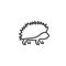 Wild hedgehog line icon