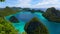 The wild lagoon of Wayag, Raja Ampat, west papua, Indonesia