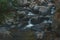 The wild landscape of a rivers with rocks.