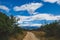 Wild landscape and walkway around Novalja on Pag island in Croatia