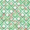 Wild leaf colorful green diamond shape seamless pattern