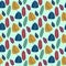 Wild leaf seamless pattern by bright colors vector