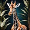 Wild life photography of Giraffe in woods, 3d rendered generative ai