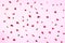 Wild lingonberry pattern on pink background. Top view. Summer berries texture.