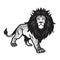 Wild Lion Stance Vector Illustration Mascot