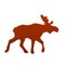 Wild moose silhouette