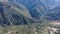 Wild mountain valley covered with forest. Caucasus, Russia