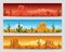 Wild nature desert mexican landscape banners