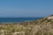 Wild nature sand dunes to the beach Atlantic coast in Lege Cap Ferret in France west