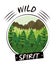 Wild nature spirit print for t shirt