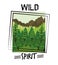 Wild nature spirit print for t shirt