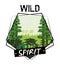 Wild nature spirit print for t shirt