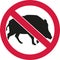 Wild pigs forbidden