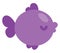 Wild purple fish, icon