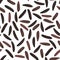 Wild rice seamless pattern. Vector illustration of cereals in cartoon flat style.